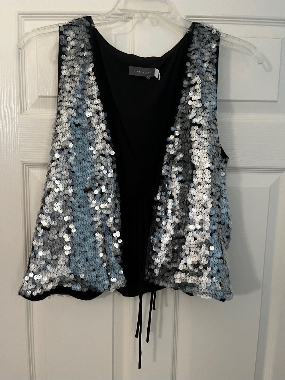 Mint Velvet  Vest with Silver Sequins